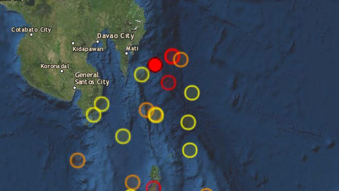 Земетресение с магнитуд 7,2 по Рихтер разтърси Филипините, съобщи Геологическата служба