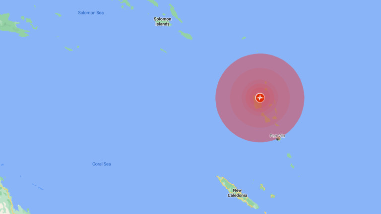 Земетресение с магнитуд 6,8 удари на 19 км северозападно от Порт-Олри,