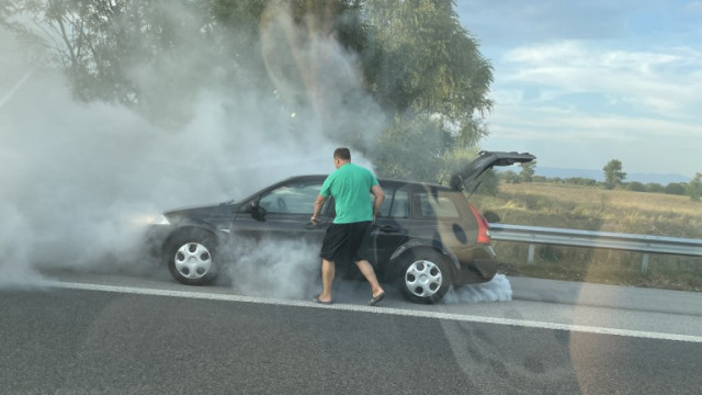 Катастрофа на автомагистрала Тракия  по чудо се размина без пострадали предаде