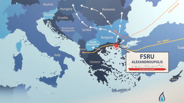 Новата независима система за природен газ построена в Александруполис която