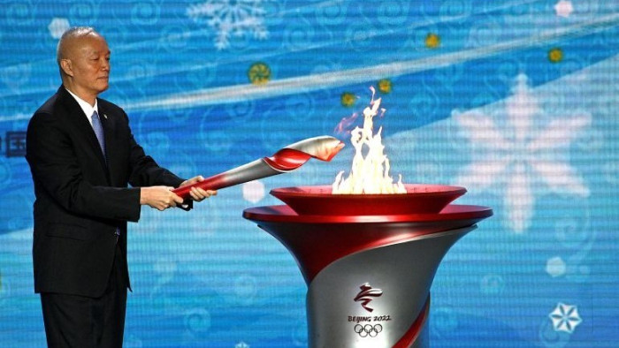 Олимпийският огън за зимните игри в Пекин през 2022 година