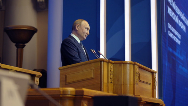 Руският президент Владимир Путин коментира по време на речта си