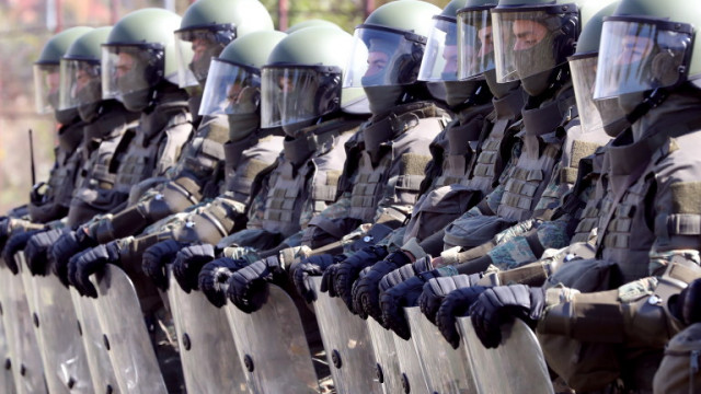 Босненската сръбска полиция проведе в петък  антитерористично учение точно до столицата