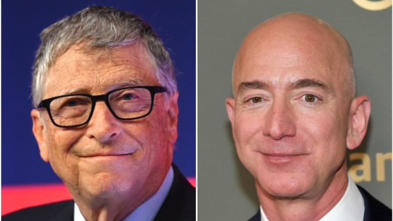 Купон на милиардерите: Гейтс и Безос заедно на рождения ден на основателя на Microsoft