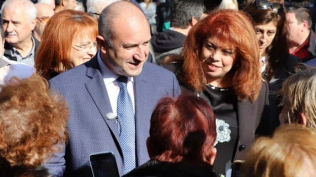 Кандидатпрезидентската двойка Румен Радев и Илияна Йотова за пореден път