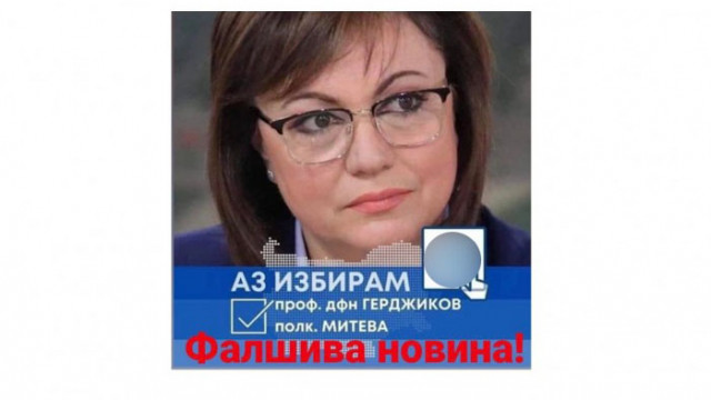 Лидерката на БСП сподели фалшификат с профилната си снимка Някой
