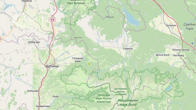 Земетресение с магнитуд 3,2 се усети в София