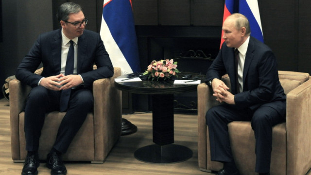 Президентите на Русия и Сърбия Владимир Путин и Александър Вучич