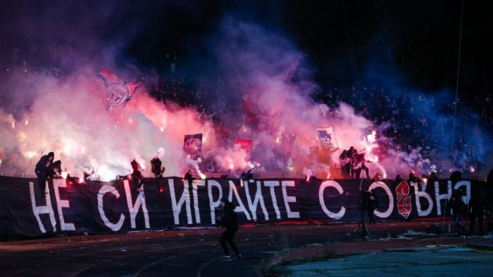 Уникално пирошоу прекъсна ЦСКА - Лудогорец