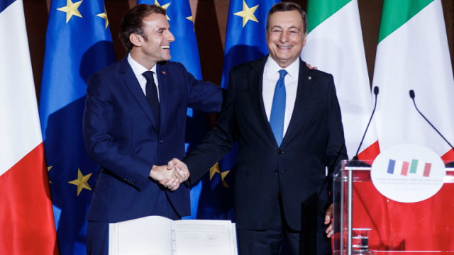 Френският президент Еманюел Макрон и италианският премиер Марио Драги призоваха Европейския