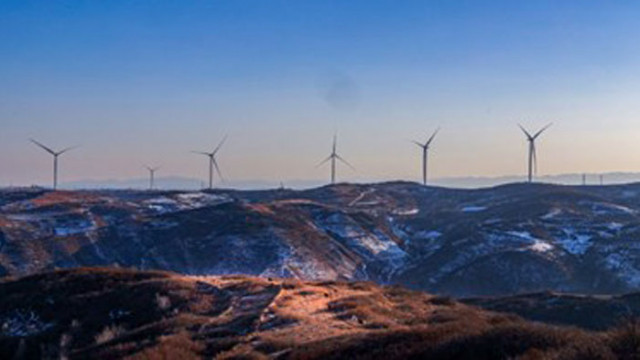 Най големият парк за производство на вятърна енергия в Китай като