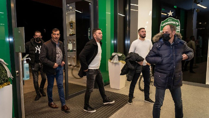 Новият треньор на Лудогорец Анте Шимунджа и асистентите му -