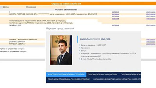 Личният телефонен номер на председателя на Народното събрание Никола Минчев