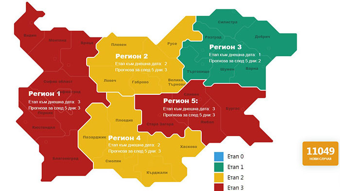 Два от петте големи региона, на които е разделена страната,