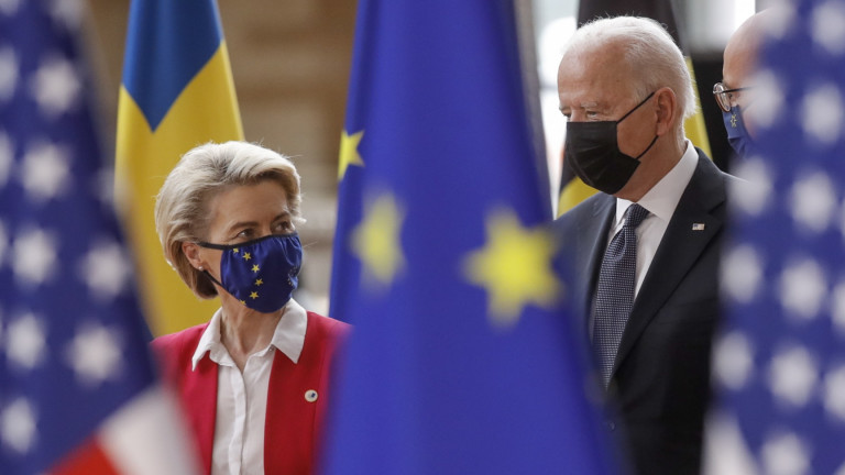 Председателят на ЕК Фон дер Лайен и президента на САЩ Джо