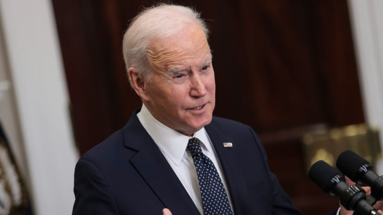 Президентът на САЩ Джо Байдън, когато обяви санкции срещу руската