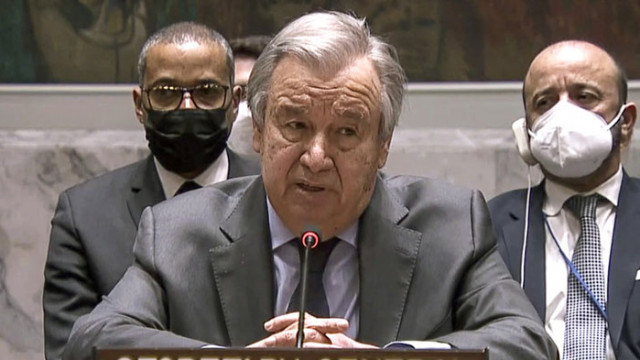Главният секретар на ООН Антониу Гутериш заяви че руската атака