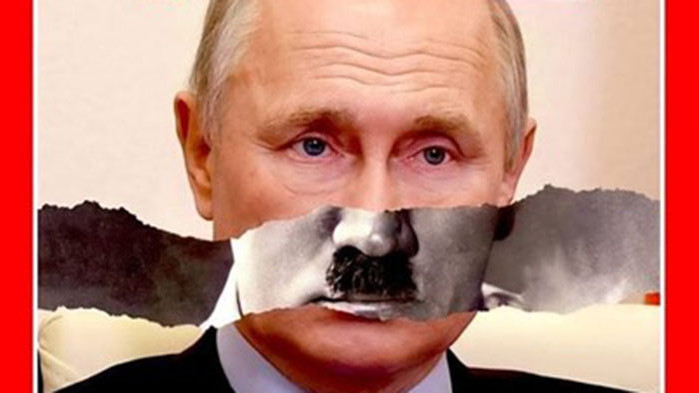 "Тайм" сложи на Путин мустака на Хитлер