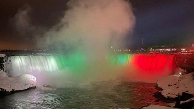 ПП с гаф: Thank You Canada, за първи път Ниагарският водопад в цветовете на българския трикольор