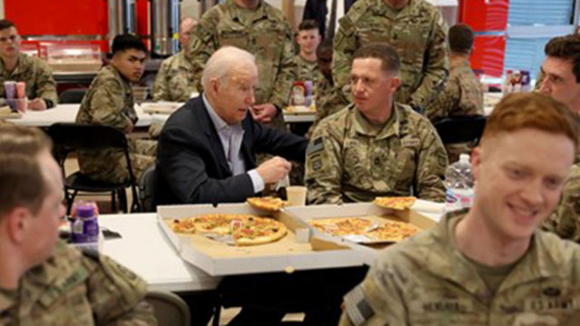 Президентът на САЩ Джо Байдън се срещна с военнослужещи от