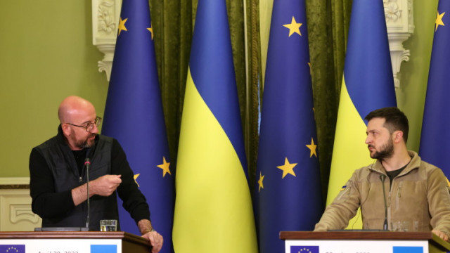 По време на изненадващо посещение в Киев в сряда председателят на Европейския