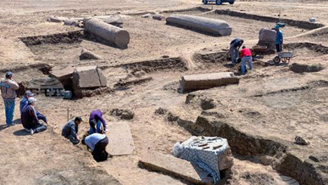 Египетска археологическа експедиция откри гръцко римски храм на Зевс в Тел