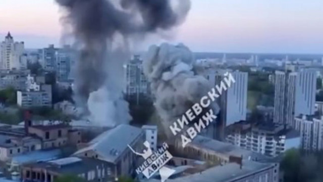 Ракетен удар е реализиран тази вечер в Киев Около 20 15
