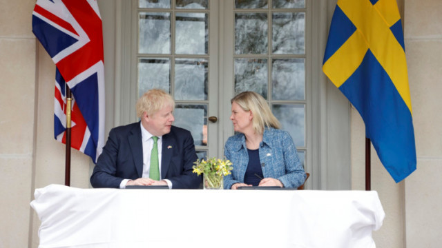 Премиерът на Великобритания Борис Джонсън заяви че ще подкрепи Швеция