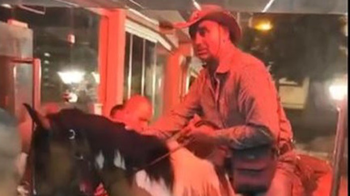 Смолянчанин влезе в преддверието на елитна местна дискотека с кон.