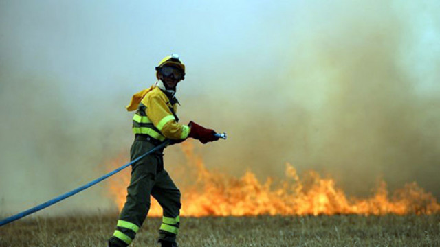 Пламъците на горски пожар в района на турския егейски курорт