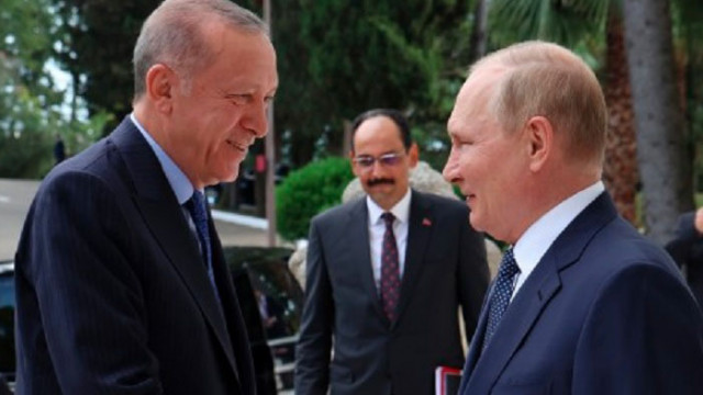 На срещата между турския президент Реджеп Тайип Ердоган и руския