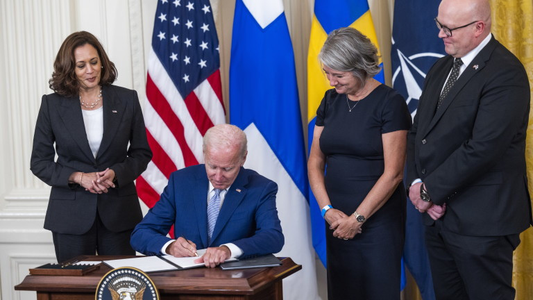 Съединените щати ратифицираха споразуменията за приемане на Финландия и Швеция в