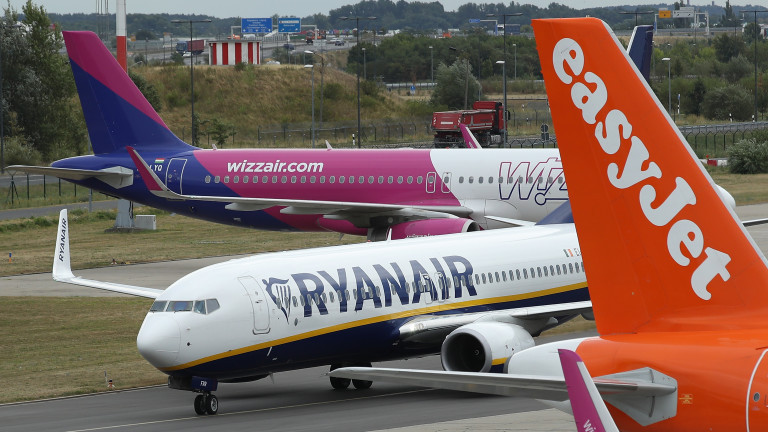 Ryanair изпревари easyJet и Wizz Air