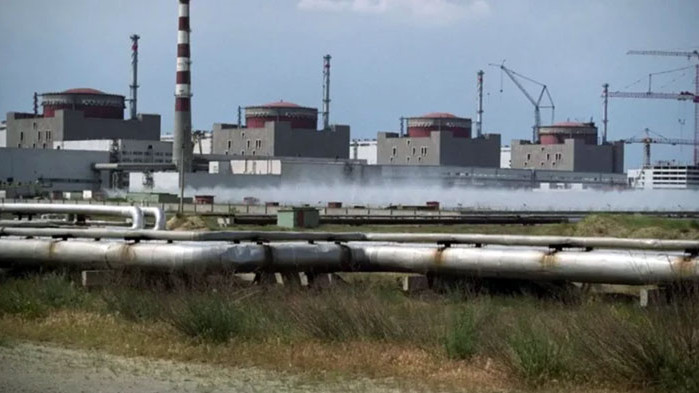 Единият от трите енергоблока на Запорожката атомна електроцентрала, които бяха