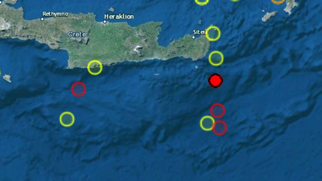 Силно земетресение разлюля остров Крит