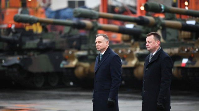 Полският президент Анджей Дуда и министърът на отбраната на страната