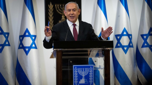 Бъдещият министър председател на Израел Бенямин Нетаняху си осигури парламентарно