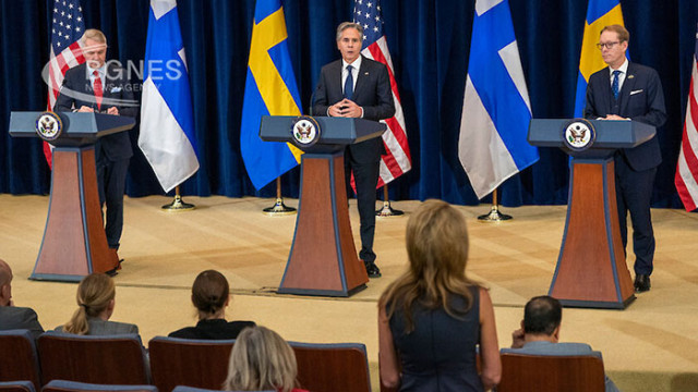 САЩ очакват скорошно приемане на Швеция и Финландия в НАТО