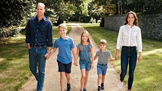 Принцът и принцесата на Уелс публикуваха нова семейна снимка в