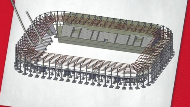 ЦСКА даде подробности за конструкцията на козирката на новия стадион