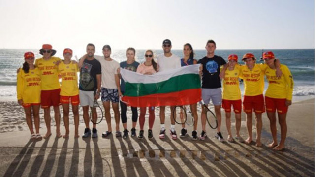 Григор и националите загряха на плажа за United Cup