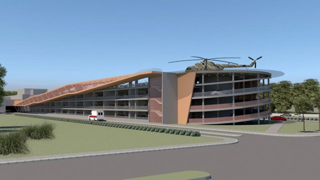 Строят хеликоптерна площадка с паркинг за 17 млн. лева в най-голямата болница в Пловдив