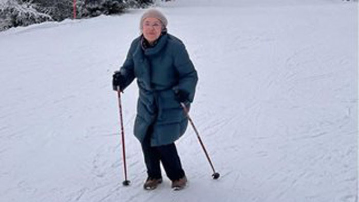 Марта Вачкова с Владо Пенев в Боровец, но не на ски, а на спа