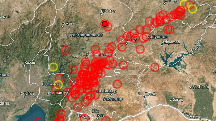 Ново мощно земетресение с Турция, показва справка на страницата на