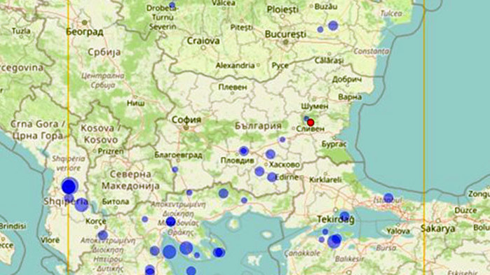 Земетресение с магнитуд 2,0 по Рихтер е регистрирано в 09.48