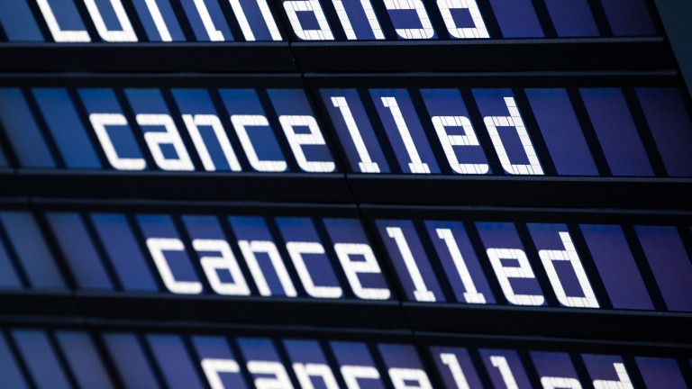 Авиокомпания Луфтханза отмени всички полети от и за България днес, съобщава