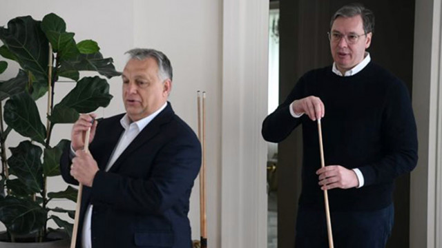 Орбан и Вучич, след 3,5 часа разговори, разпускат с билярд