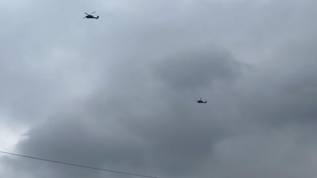 Вертолети на Въоръжените сили на САЩ в Европа изпълняват полети
