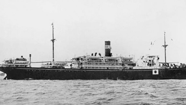 Останките на Монтевидео Мару японски транспортен кораб потънал през Втората