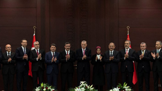 Ердоган обяви състава на новото правителство на Турция
